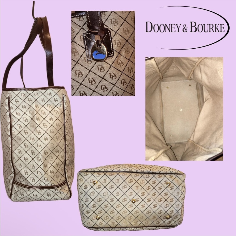 Dooney & Bourke NWT Made in USA HUGE BAG Blue Duck Signature - Picture 3 of 12
